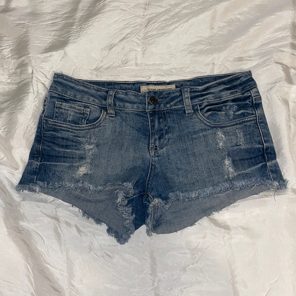 Daisy Duke jean shorts from F21 (size 26)